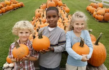 Kids with Pumpkins