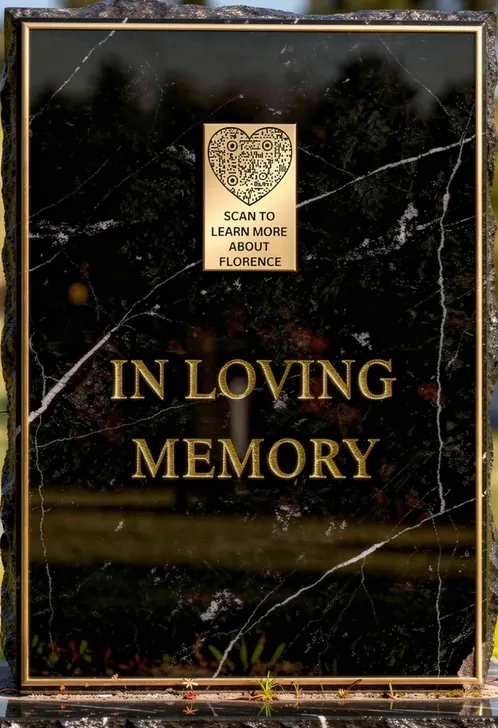 Brass plaque in its gift box