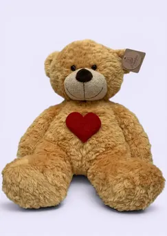 eMemorybear, a brown teddy bear with a red heart on its chest